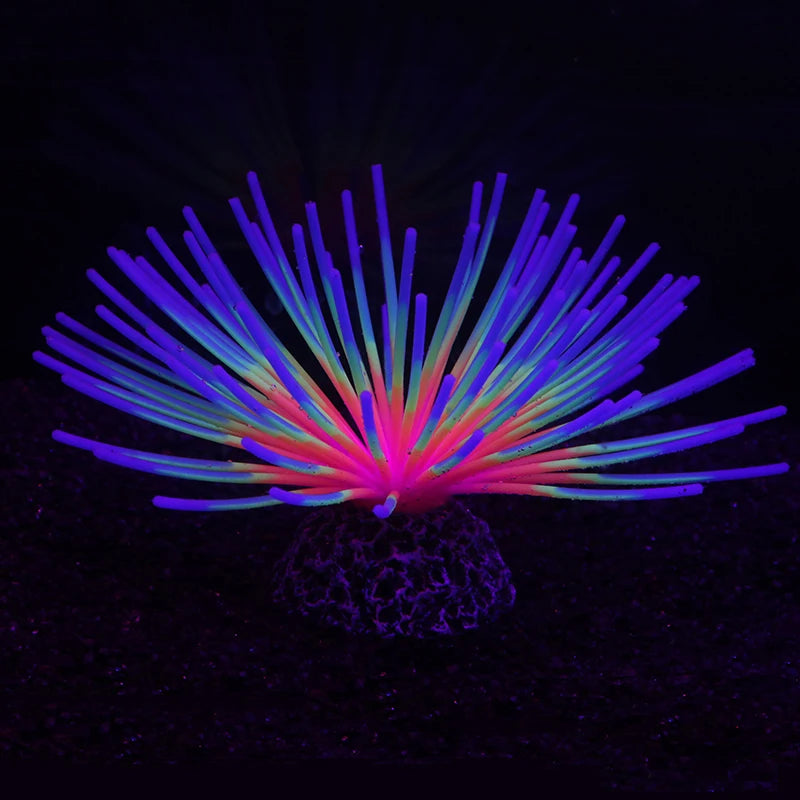 Artificial Fluorescent Silicone Sea Urchin Ball Aquarium Fish Tank Landscape Decoration