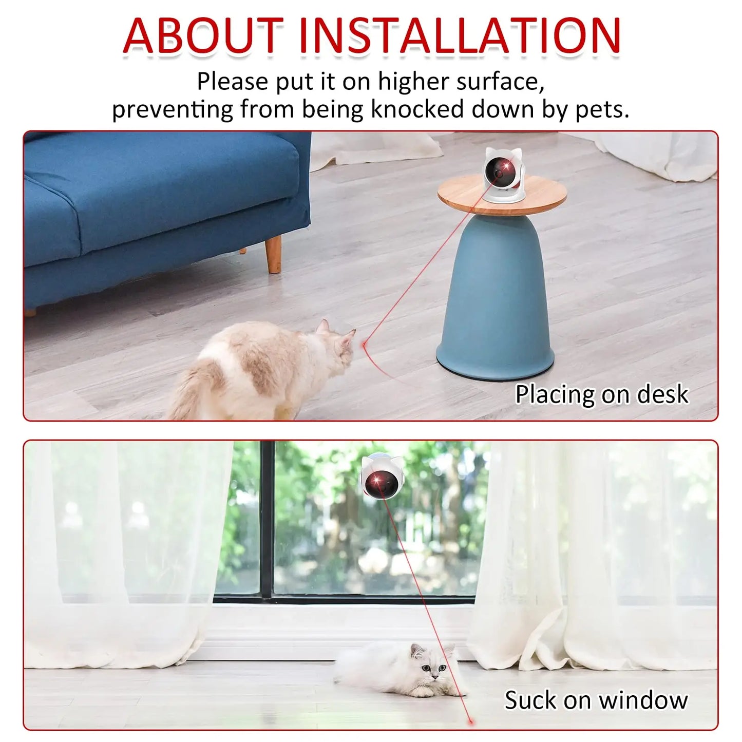 Pet Cat Rechargeable Automatic Motion Laser Toy Random Activated