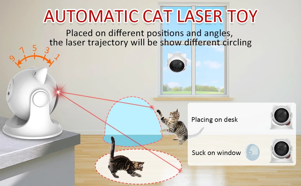 Pet Cat Rechargeable Automatic Motion Laser Toy Random Activated