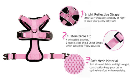 XS-S Pet Cat Harness and Leash Set