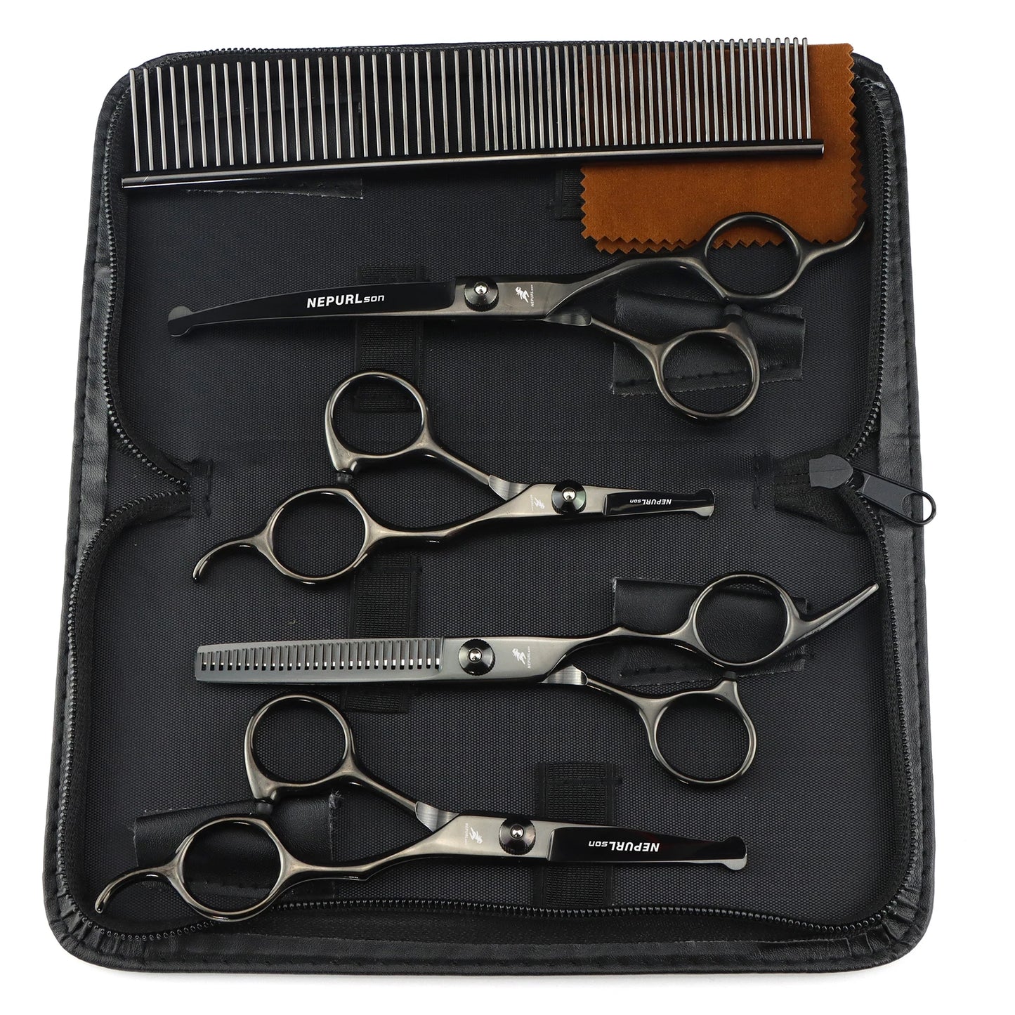 5-7.5" Pet Dog Cat 4pc Stainless Steel Grooming Scissors Comb Sets