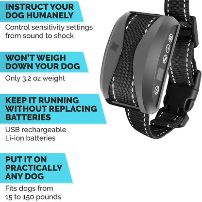 Pet Dog Waterproof Anti Bark Training Collar