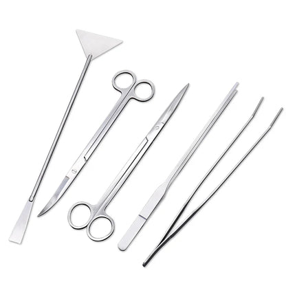 Stainless Steel Aquarium Fish Tank Cleaning Tools Scissors Tweezers