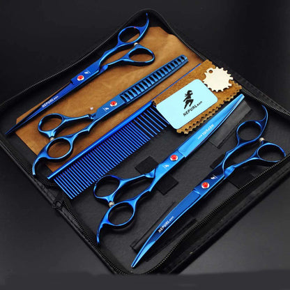 4-7pc Stainless Steel Pet Dog Cat 7" Grooming scissors Comb Sets