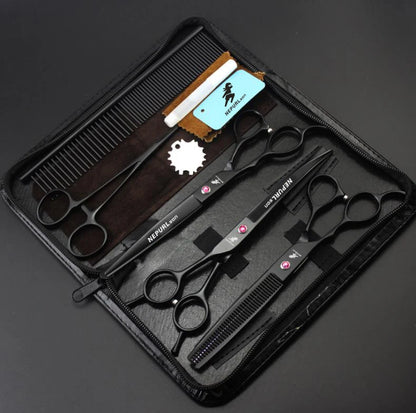 5pc Stainless Steel Pet Dog Cat 7" Grooming Scissors Combs Sets