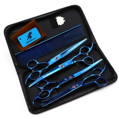 4-6pc 7/8 " Stainless Steel Pet Dog Cat Grooming Scissors Combs Sets