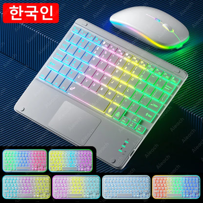 Wireless Bluetooth Keyboard with Touchpad for Tablets