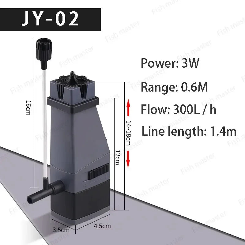 Aquarium Fish Tank Oil Film Processor Surface Skimmer Filter Pump