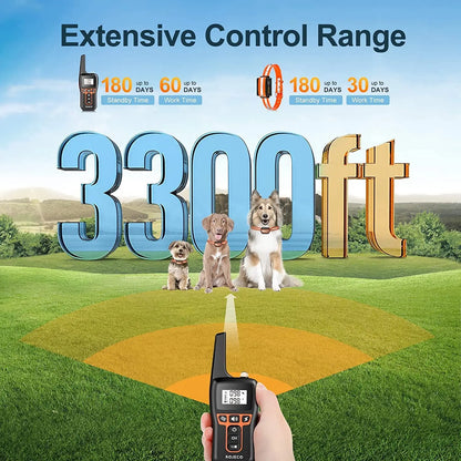 1000m Pet Dog Rechargeable Anti Bark Training Collar Remote Control