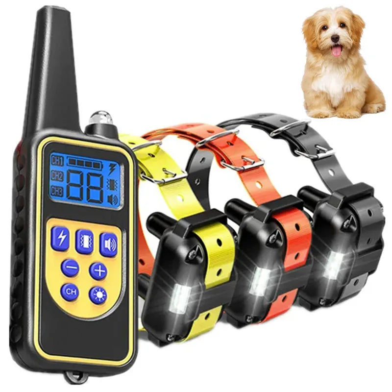 2600ft Waterproof Rechargeable Pet Dog Anti Bark Training Collar w/ Remote Control