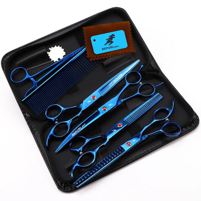 4-6pc 7/8 " Stainless Steel Pet Dog Cat Grooming Scissors Combs Sets