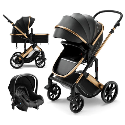 3-in-1 Baby Stroller with Safe Cradle