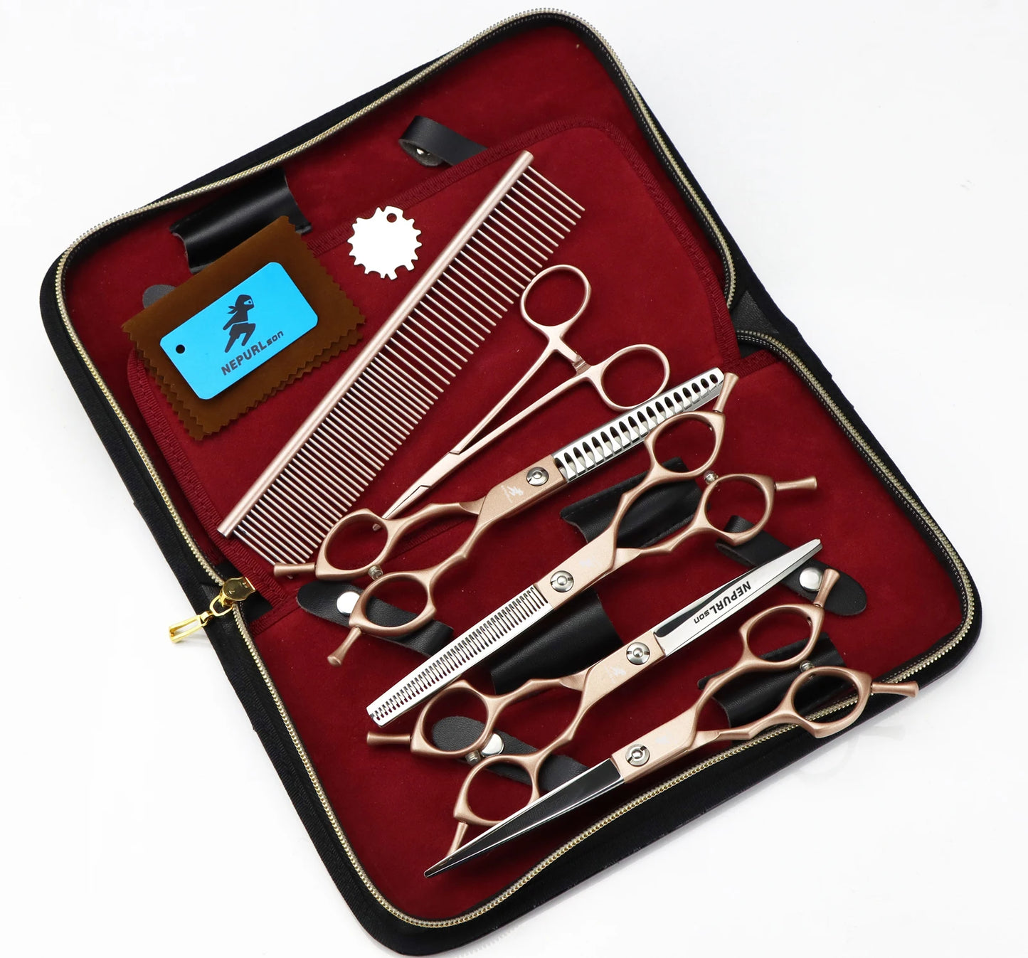 6pc 6.5" Stainless Steel Pet Dog Cat Grooming Scissors Comb Sets