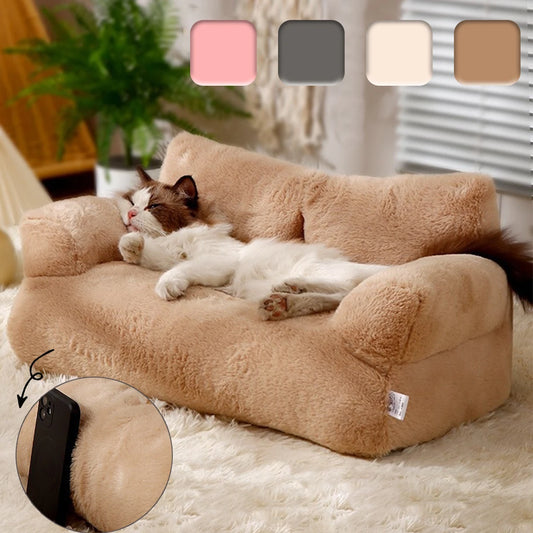 M-2XL Pet Dog Cat Sofa Lounger Bed Waterproof with Backrest