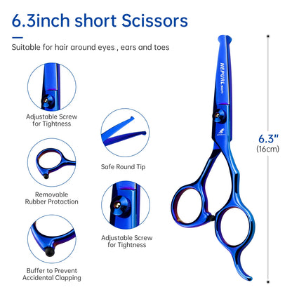 5pc Stainless Steel Pet Dog Cat Grooming Scissors Comb Sets