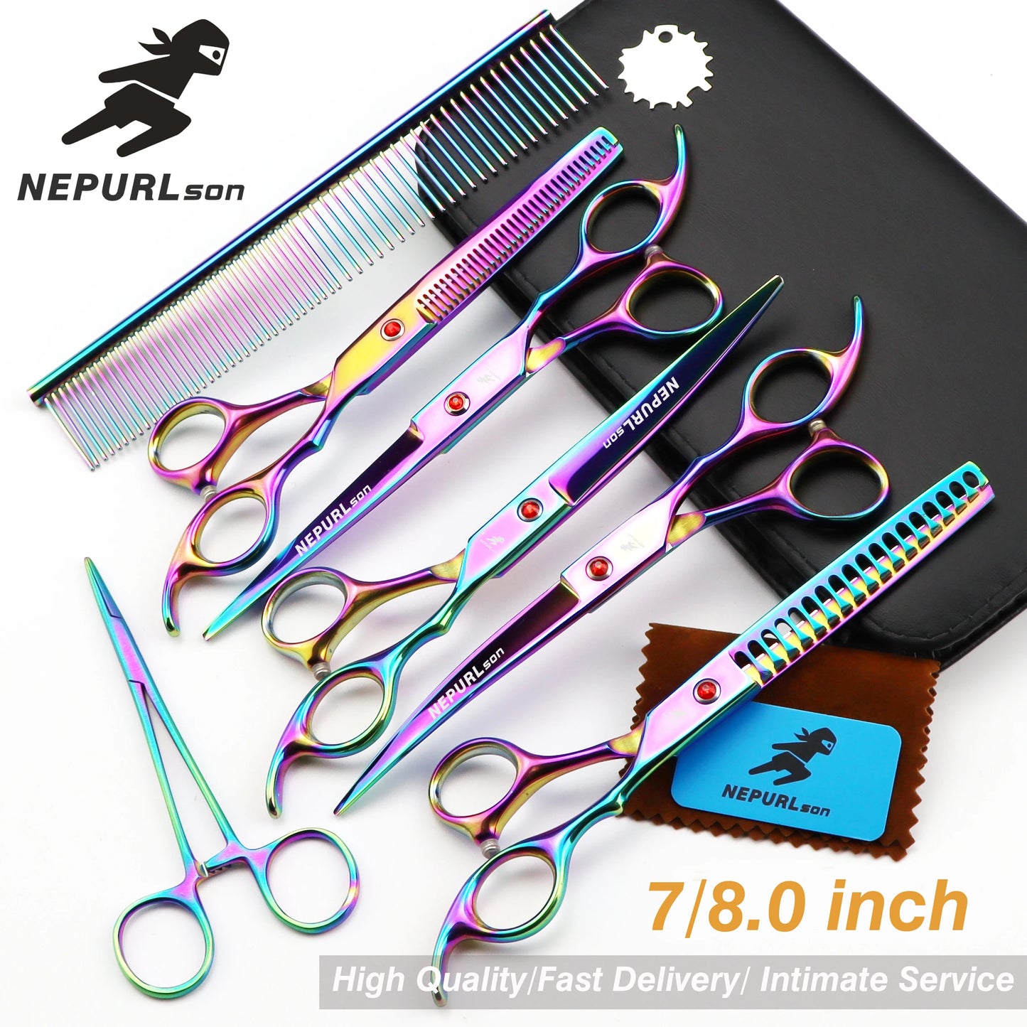 4-6pc 7/8 " Stainless Steel Pet Dog Cat Grooming Scissors Combs Sets