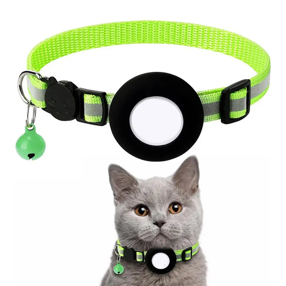 Pet Cat Collar with Protective Case for Anti Lost Locator Tracker Airtag Case