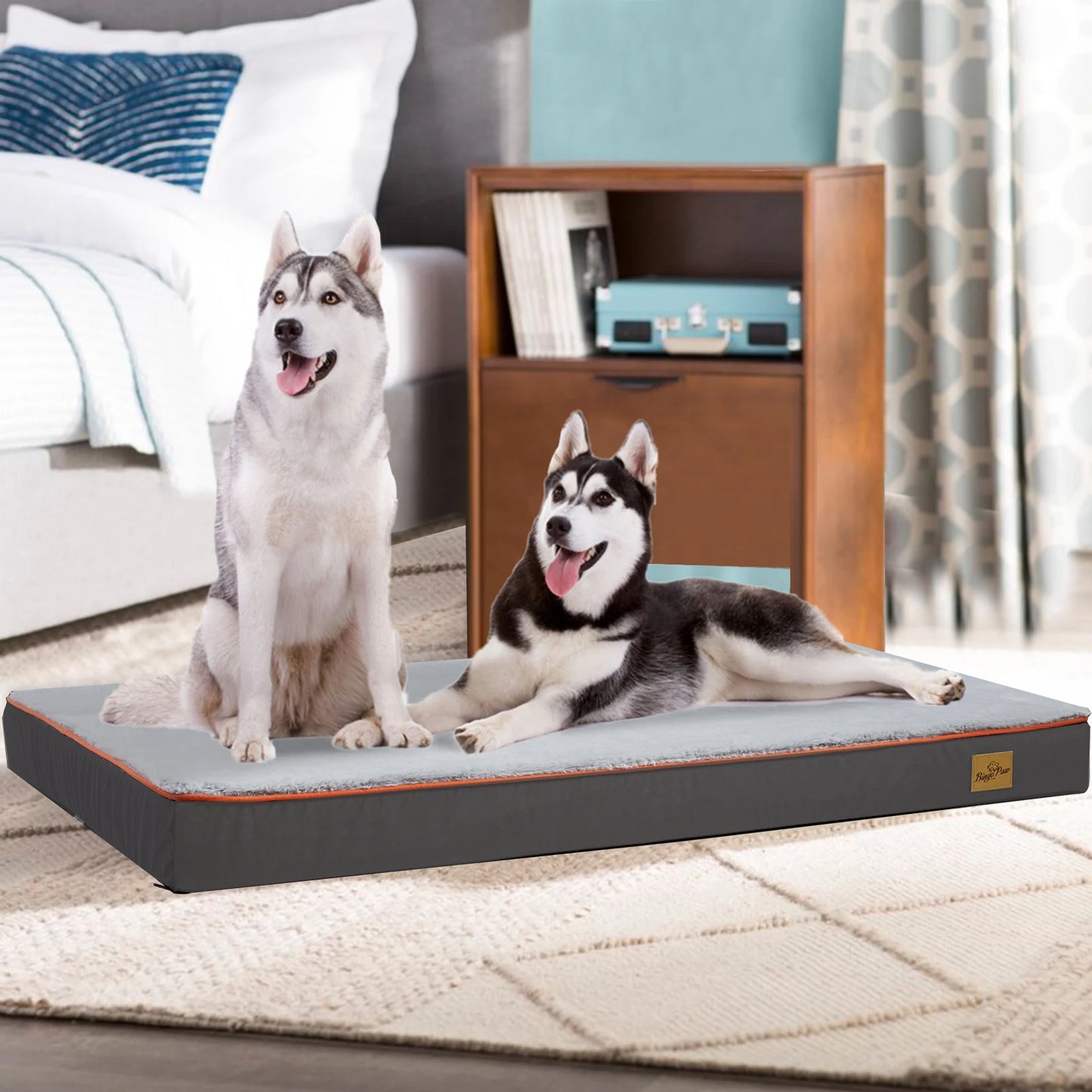 M-3XL Orthopedic Memory Foam Waterproof Pet Dog Bed Mattress with Removable Washable Cover