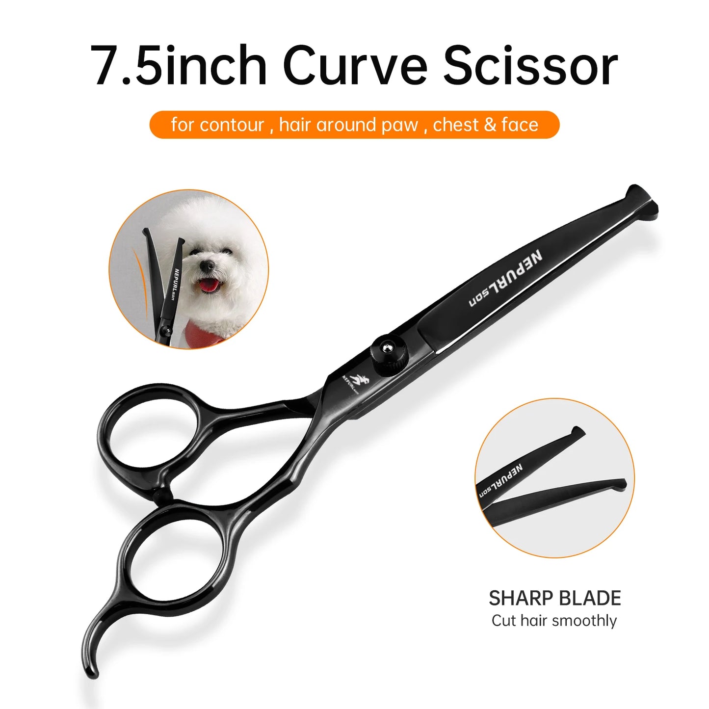 5-7.5" Pet Dog Cat 4pc Stainless Steel Grooming Scissors Comb Sets