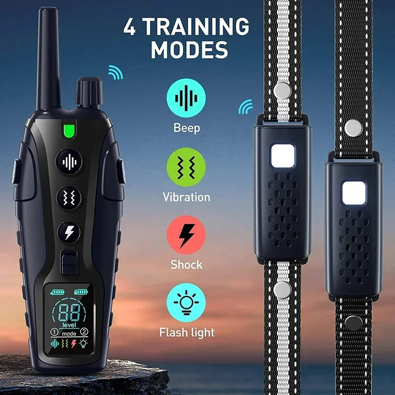 2000m Pet Dog Smart Anti Bark Training Collar with Remote