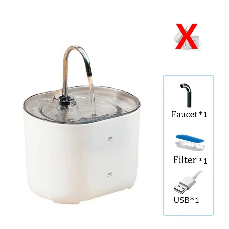 Automatic Pet Cat Dog Water Filter Dispenser Fountain