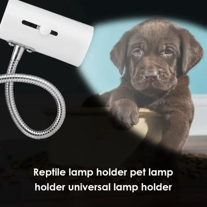 Reptile Amphibian Fish Tank Clip-on Heating Light Holder 360 Degree Rotation E27 Lamp-socket