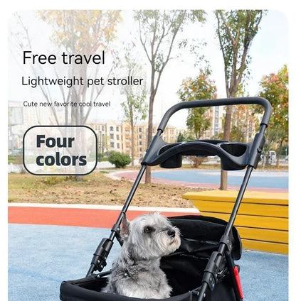 Lightweight Folding Universal Wheel Pet Dog Cat Stroller