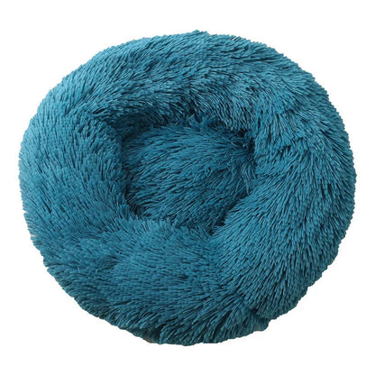 M-4XL Long Plush Round Pet Dog Bed Mat Cushion Mattress