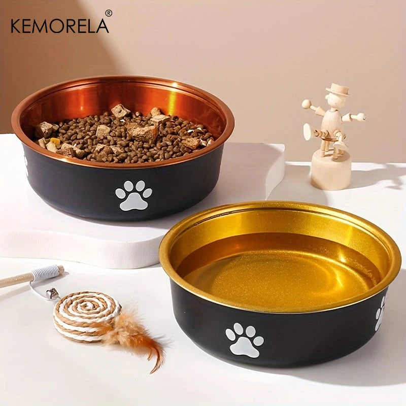 Stainless Steel Anti-Slip Pet Cat Dog Food Water Bowls