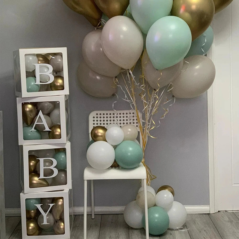 30cm Baby Shower Balloon Box for 1st Birthday Celebrations