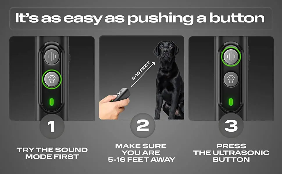 Pet Dog Ultrasonic Anti Barking Stop Bark Training Device Repellent USB Rechargeable