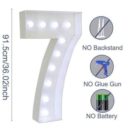 91.5cm Giant Light-Up Number Frame (0-9)