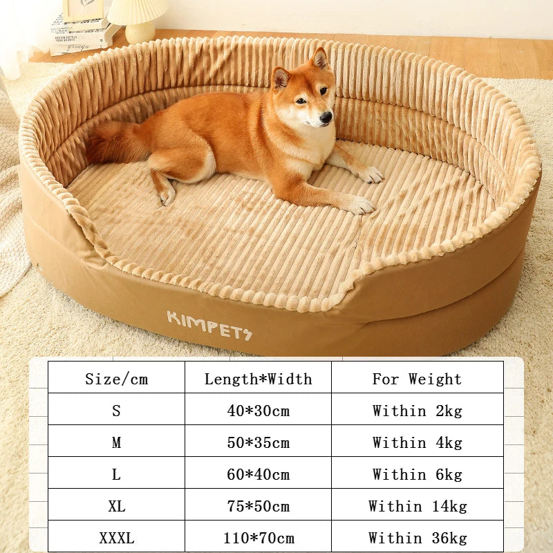 S-3XL Washable Plush Kennel Pet Dog Bed Sofa Cushion Mat