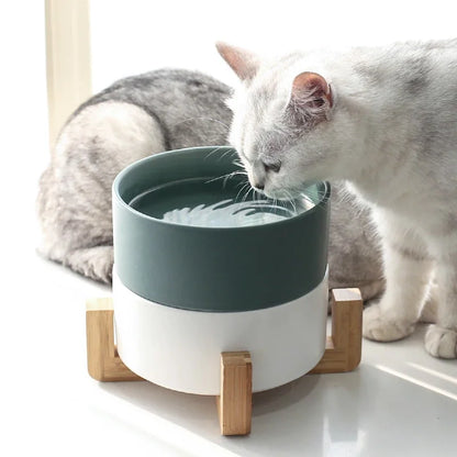 Ceramic Pet Cat Dog Water Food Feeding Bowl