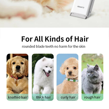 Rechargeable Cordless Low Noise Pet Dog Hair Grooming Clipper Trimmer