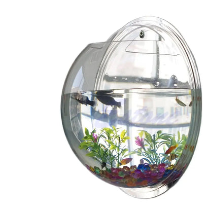 Transparent Wall Mounted Hanging Acrylic Fish Bowl Aquarium