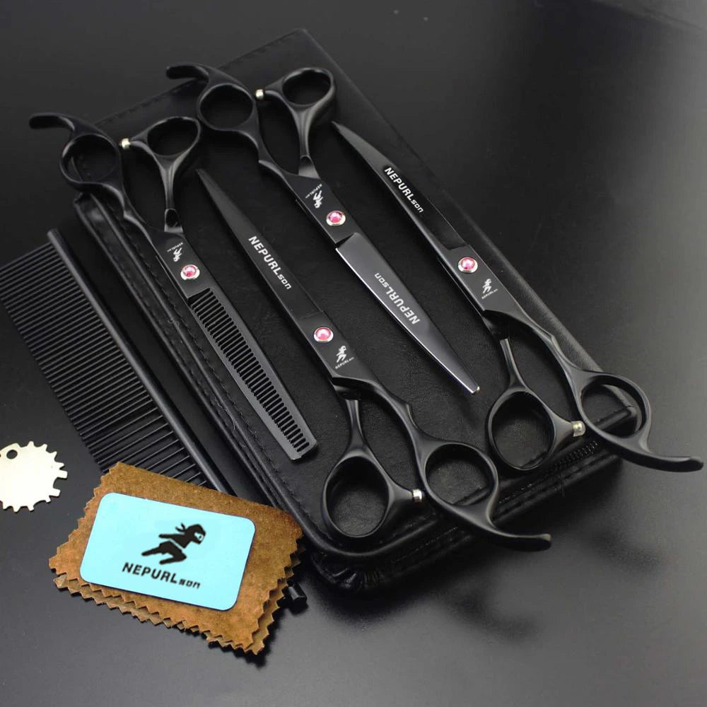 4-7pc Stainless Steel Pet Dog Cat 7" Grooming scissors Comb Sets