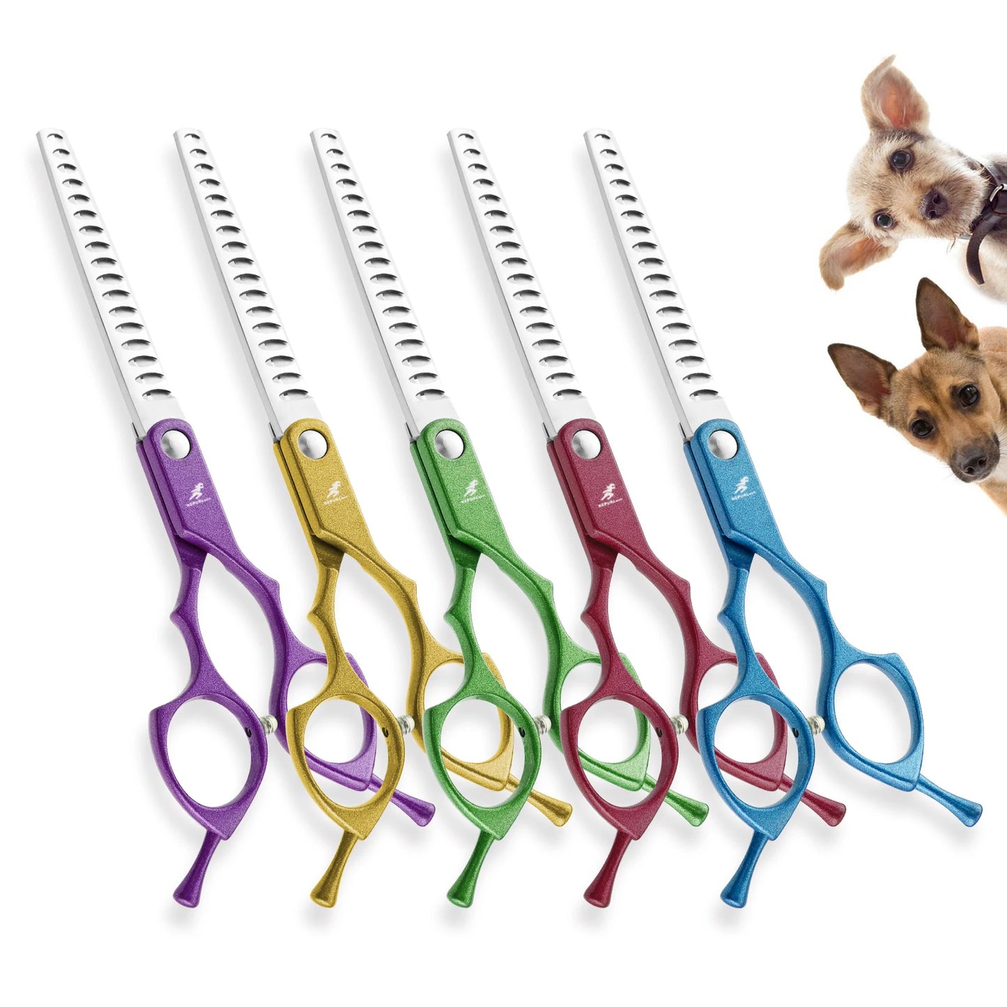 6.5" Pet Dog Cat Fish Bone Thinning Grooming Scissors