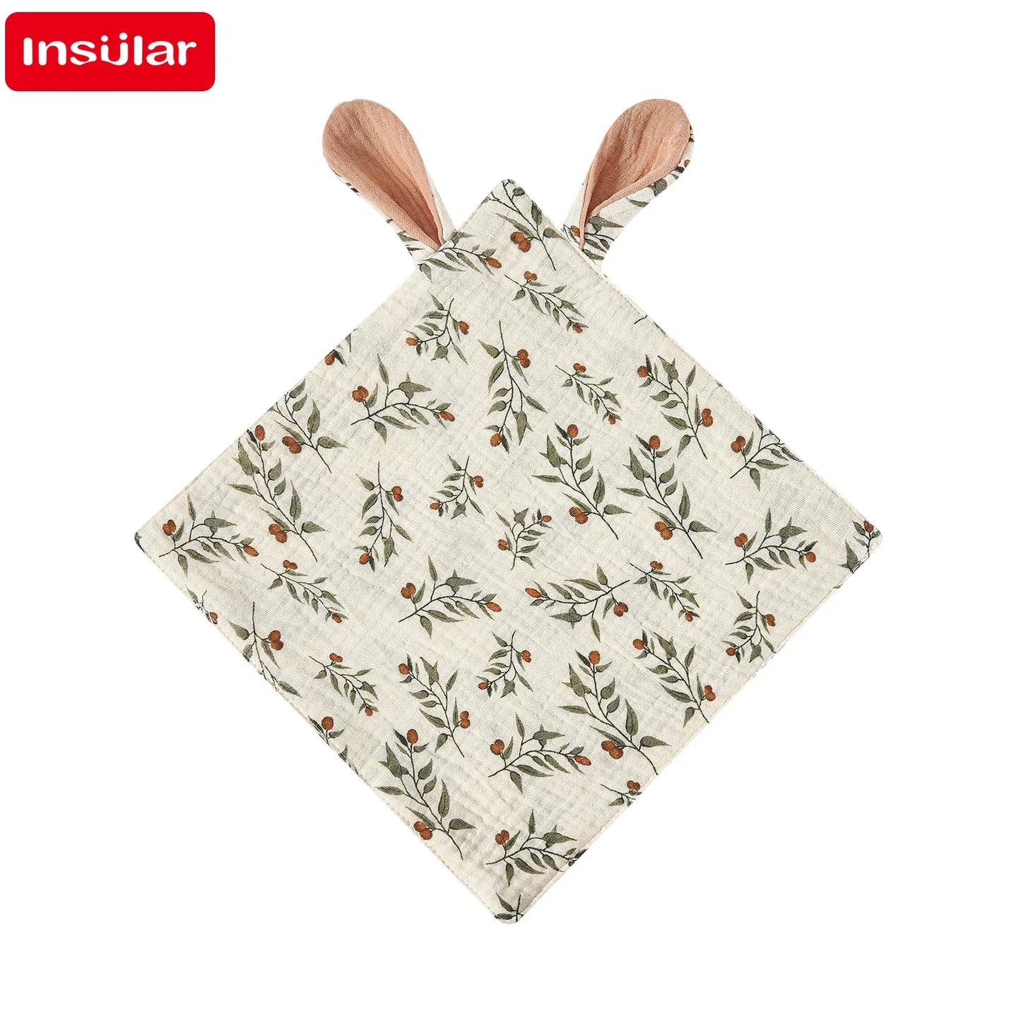 Soft Muslin Baby Saliva Towels with Cartoon Print Design