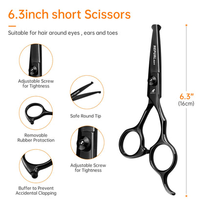 5-7.5" Pet Dog Cat 4pc Stainless Steel Grooming Scissors Comb Sets