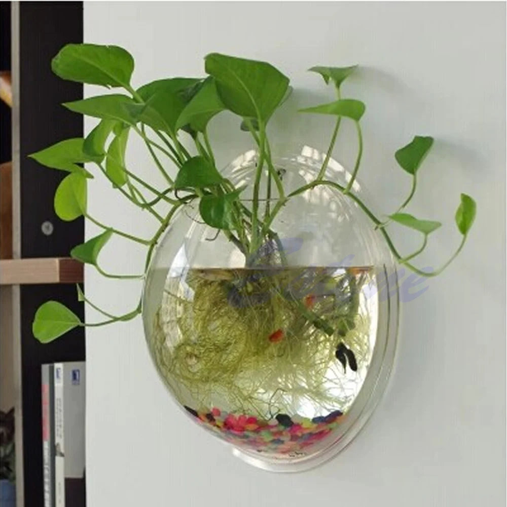 Transparent Wall Mounted Hanging Acrylic Fish Bowl Aquarium