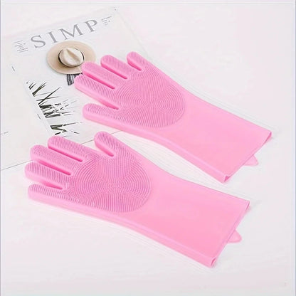 Silicon Pet Dog Cat Grooming Cleaning Bathing Shampoo Gloves Brush