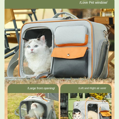 Portable Trolley Case Pet Dog Cat Carrier with Wheels Suitcases