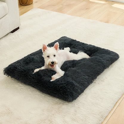 S-XL Pet Dog Cat Long Plush Beds Cushion Mat Sleeping Sofa