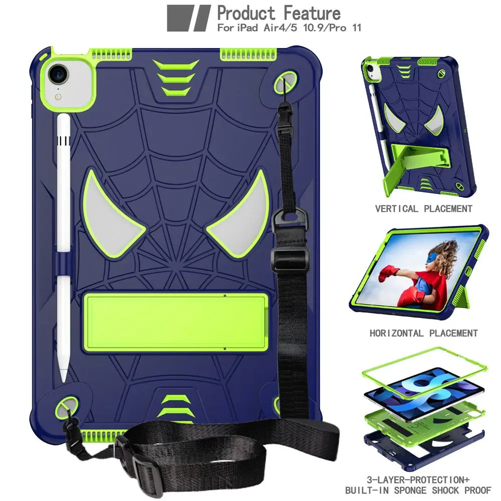 For iPad Air 4th/5th Gen Case with Shoulder Strap