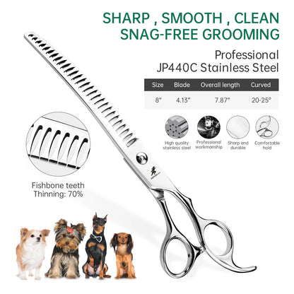 7-8" Stainless Steel Pet Dog Cat Grooming Thinning Scissors