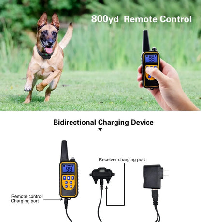 2600ft Waterproof Rechargeable Pet Dog Anti Bark Training Collar w/ Remote Control