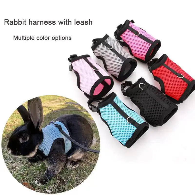 S-XL Small Animal Pet Breathable Vest Harness Elastic Leash Set