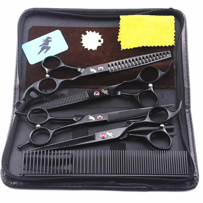 4pc 7" Stainless Steel Pet Dog Cat Grooming Scissors Comb Sets