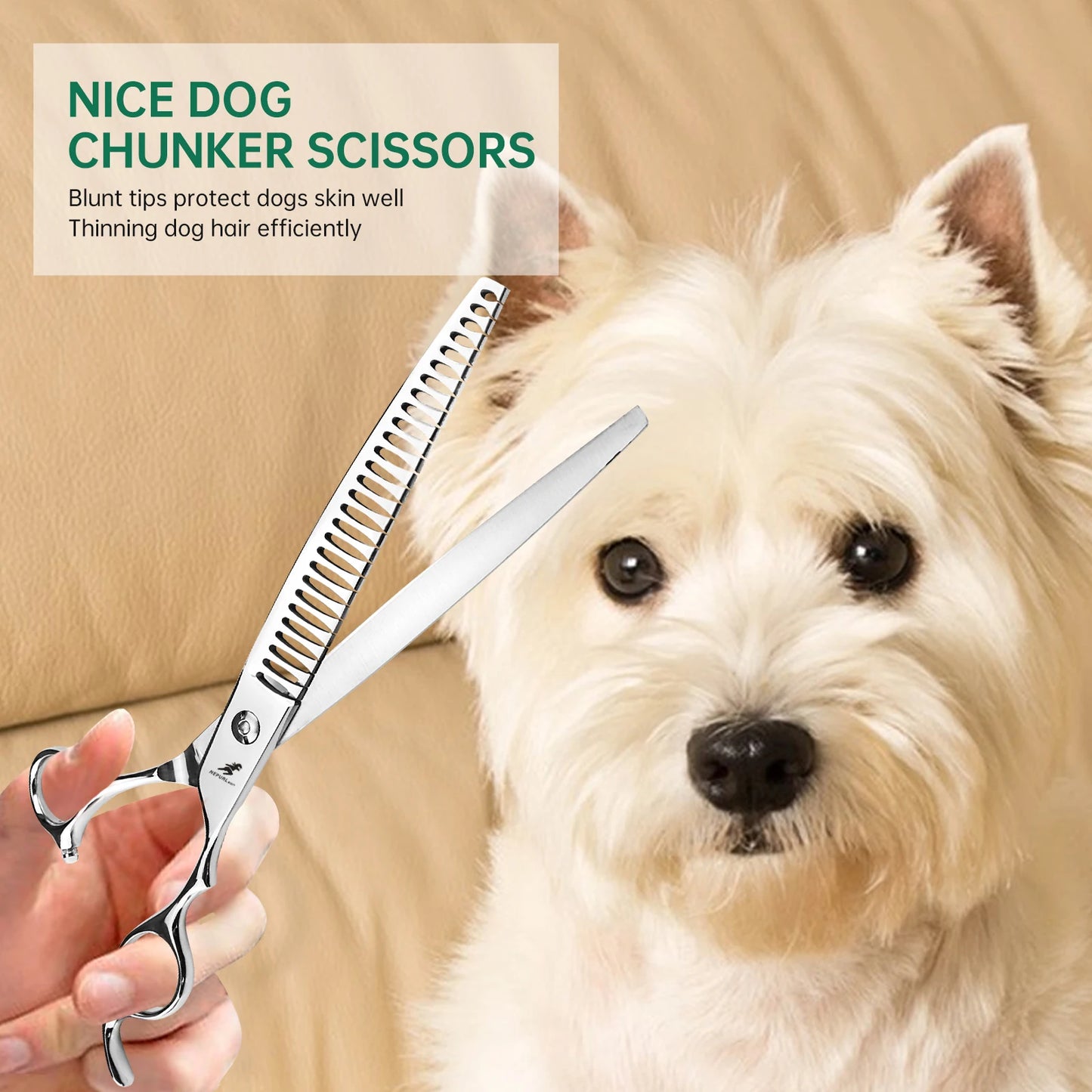 7-8" Stainless Steel Pet Dog Cat Grooming Thinning Scissors